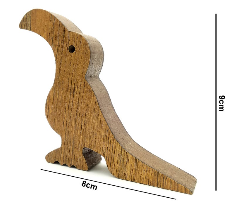 VAH New Toucan BirdDesign Small Non-Slip Wooden Door Stoppers - to Stop Or Jam The Doors - Image 2