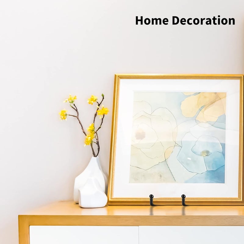 Decolore ديكولور 6 بوصة 5 قطع حامل عرض معدني أسود حامل أطباق لحامل عرض الصور، الأطباق الزخرفية، الكتب، حامل الصور، الأعمال الفنية - Image 5