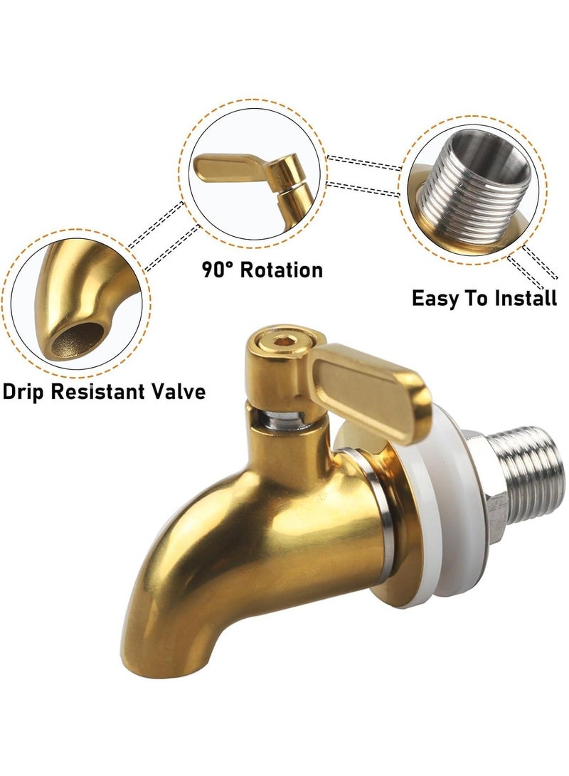 Captaintech 2 Pack Stainless Steel Spigot - Replacement Faucet for Beverage Dispensers, Sun Tea Jars, Durable Food Grade Tap, Ideal for Drinks and Parties - Image 2
