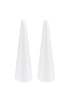 2 Pack Craft Foam Cones 12 Inch Large Foam Cones For Crafts Christmas Tree Foam Cone Polystyrene Cone For Diy Home Craft Handmade Floral Arranging Supplies