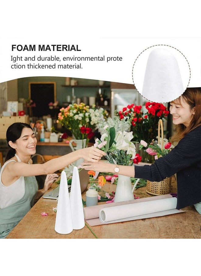 Hemoton - 2 Pack Craft Foam Cones 12 Inch Large Foam Cones For Crafts Christmas Tree Foam Cone Polystyrene Cone For Diy Home Craft Handmade Floral Arranging Supplies - Image 1