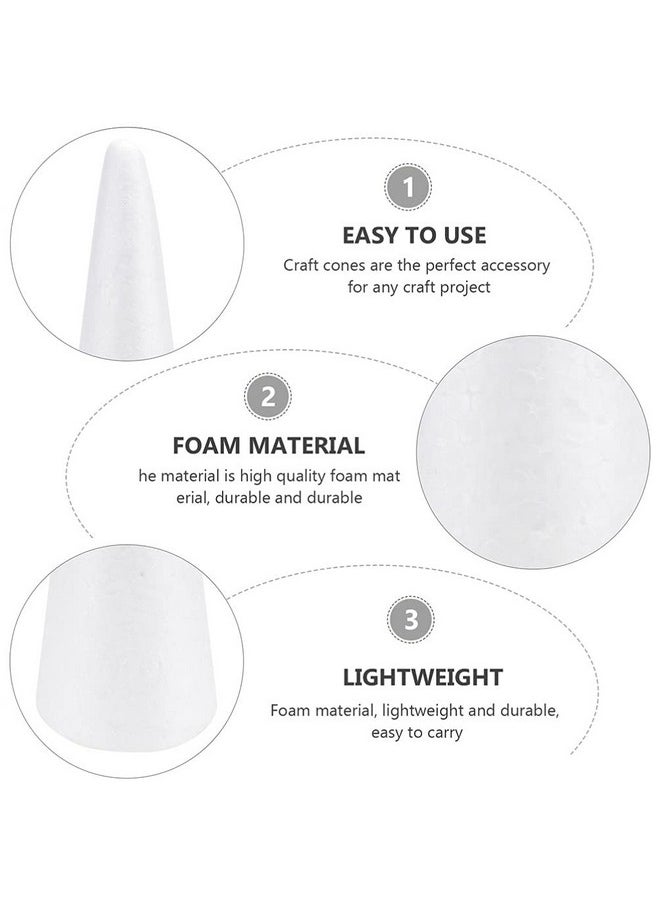 Hemoton - 2 Pack Craft Foam Cones 12 Inch Large Foam Cones For Crafts Christmas Tree Foam Cone Polystyrene Cone For Diy Home Craft Handmade Floral Arranging Supplies - Image 1