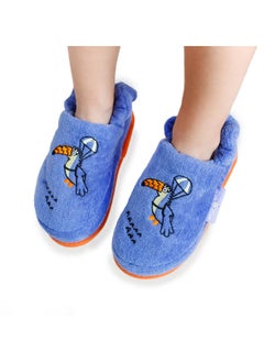Milk&Moo Milk&Moo Kids Slippers, %100 Cotton, Bath House Sleepers For Kids, Non Slip Soft Sole, With Elastic Band, Lightweight, Breathable, Designed For Indoor Use, For Boys and Girls, 5-6 Years Old  - Image 4