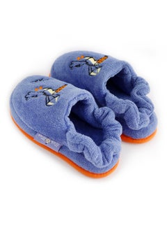 Milk&Moo Milk&Moo Kids Slippers, %100 Cotton, Bath House Sleepers For Kids, Non Slip Soft Sole, With Elastic Band, Lightweight, Breathable, Designed For Indoor Use, For Boys and Girls, 5-6 Years Old  - Image 2