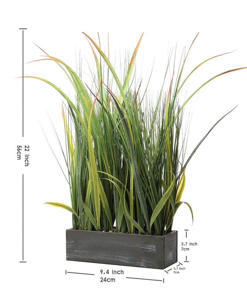 SAROSORA Artificial Plants 22" Tall for Garden Indoor Greenery Tabletop Decor Home Fake Grass | Fauk Plants (1, 22") - Image 2