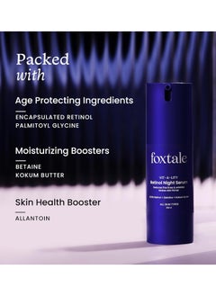 foxtale Foxtale 0.15% Beginner Friendly Retinol Night Serum for Anti Aging Retinol Night Cream 30 ml  - Image 4