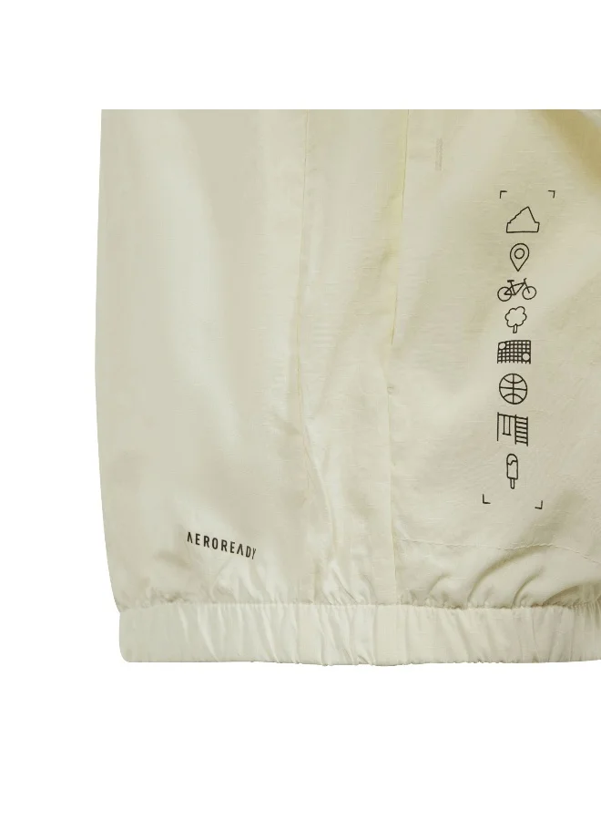 Adidas J Ce Wnd Brk Beige Training Jackets 7-8Y