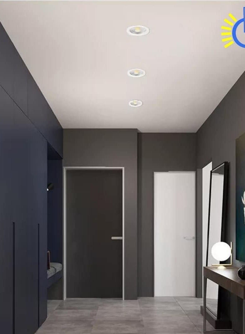 Energy Saving LED Lighting Yellow Aluminum Panel Light Long Life Integrated LED Ceiling Light Panel for Pathways and Outdoor Lights 15W, (Set of 6)