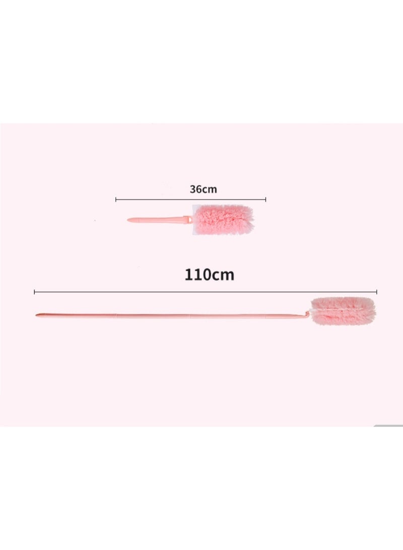 2-Piece Retractable Static Duster Set for Home - Long & Short Handle Dusters, Electrostatic Adsorption for Kitchen, Bathroom & Daily Cleaning, Lint-Free Dirt Remover - Image 2