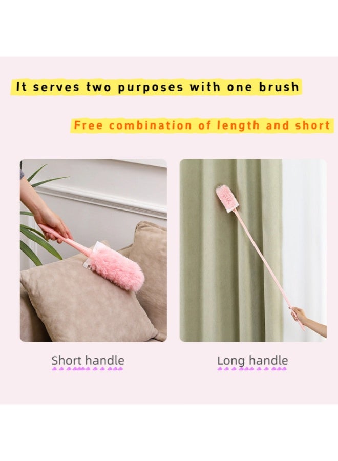 2-Piece Retractable Static Duster Set for Home - Long & Short Handle Dusters, Electrostatic Adsorption for Kitchen, Bathroom & Daily Cleaning, Lint-Free Dirt Remover - Image 3
