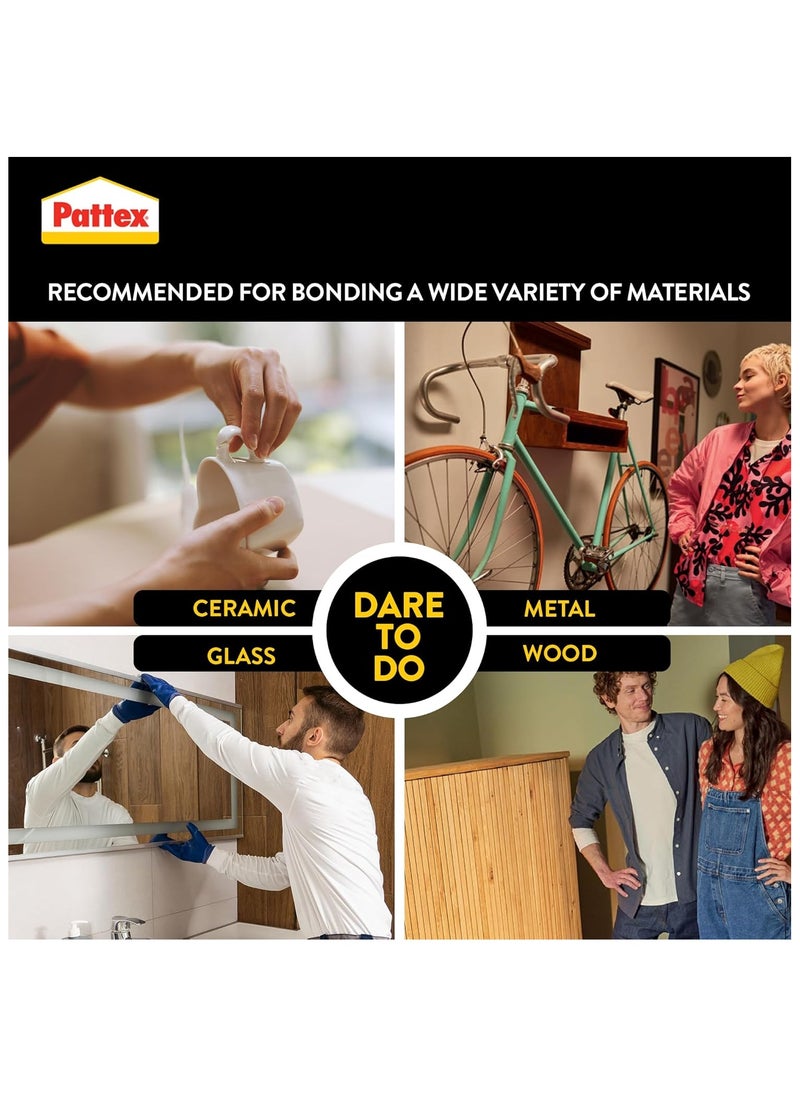 Pattex - Pattex Sf525 Silicone Sealant and Gun - Premium Kitchen And Bath silicone sealant and Heavy Duty Series Mould Resistant, Ideal For Showers, Toilets Tiles, Easy Bathroom Sealant 1X280ML Cartridge - Image 1