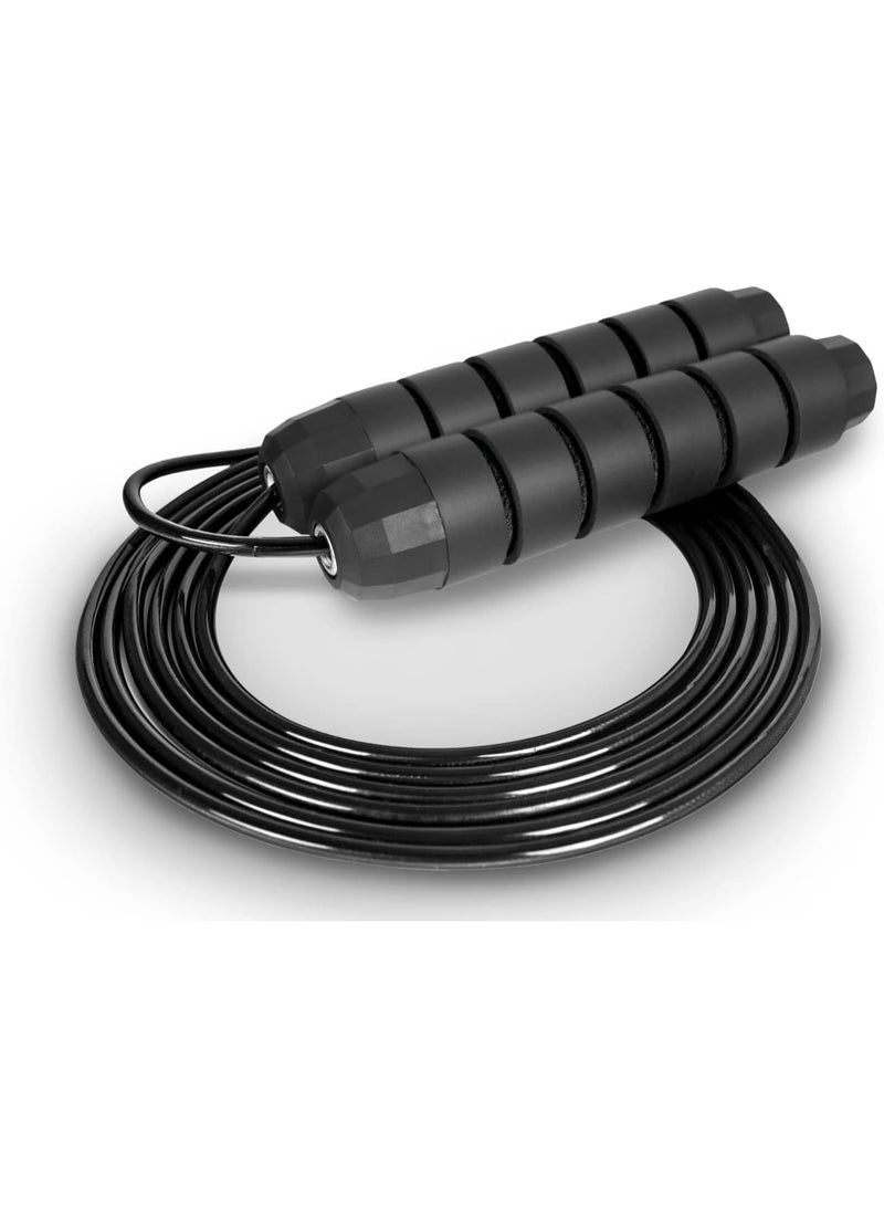 Generic ProsourceFit Speed Jump Rope Up to 8 Foot Adjustable Length For Men and Women, Foam Handles, Ultra Light Rope For Boxing, Jumping Exercises and Cardio Workout, Black  - Image 3