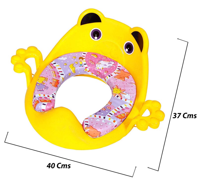 LookNSnap Cushioned Potty Seat with Easy Grip Handles and Comfortable seat (Yellow) - Image 2