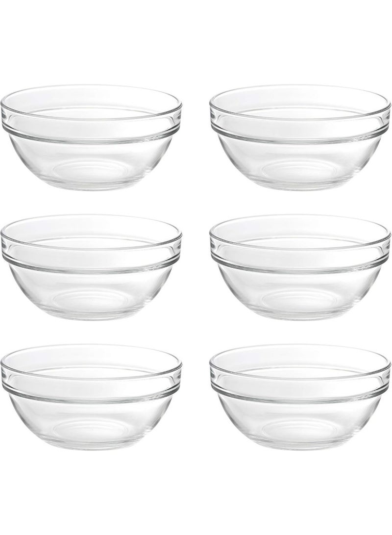 Set of 6 small glass bowls - Image 1
