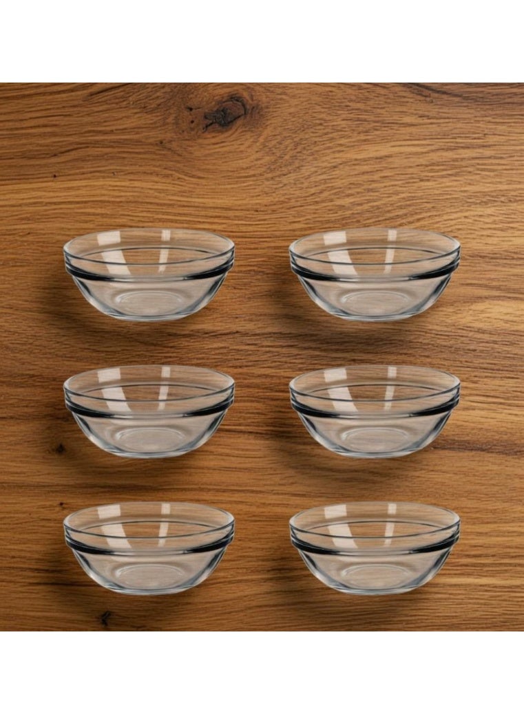 Set of 6 small glass bowls - Image 2