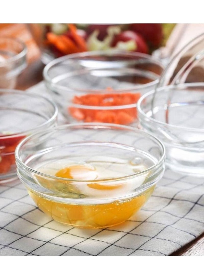 Set of 6 small glass bowls - Image 3