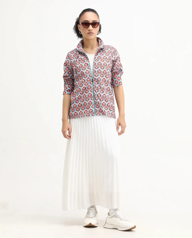 ريريزم Women's High Neck Shirt With Buckle Detail