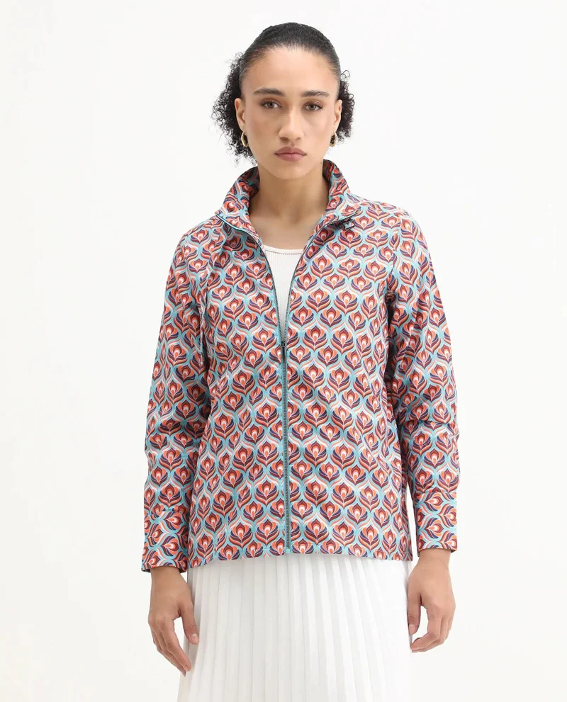 Rareism Women's High Neck Shirt With Buckle Detail