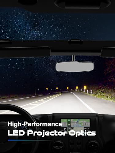AUDEXEN 7 Inch LED Headlights for Jeep Wrangler JK JKU LJ CJ TJ 1997–2018, Round Headlamps with DRL & Turn Signal, Halo Ring, High/Low Beam, DOT Approved, Plug & Play - Image 3