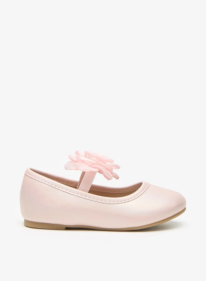 Flora Bella By Shoexpress Girls Accent Detail Slip-On Round Toe Ballerina Shoes