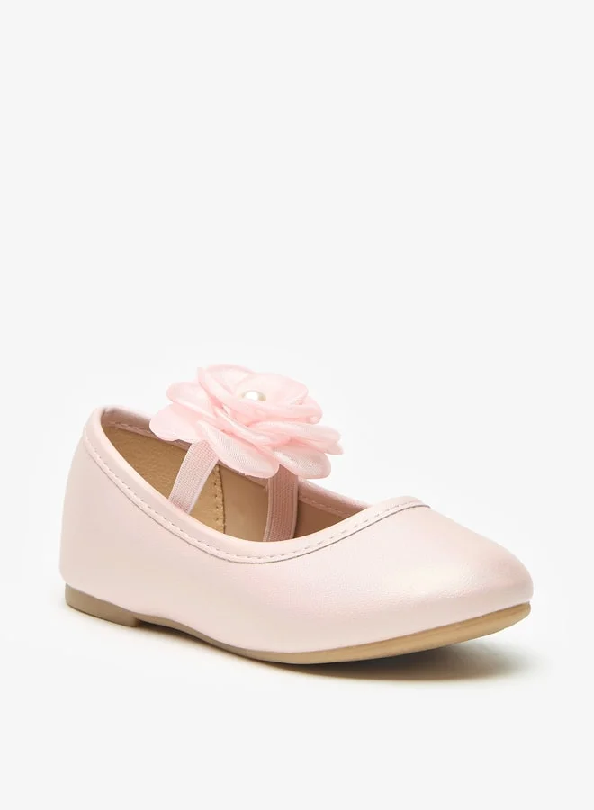 Flora Bella By Shoexpress Girls Accent Detail Slip-On Round Toe Ballerina Shoes