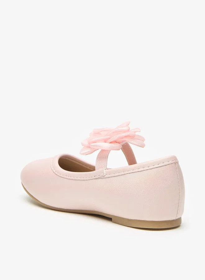 Flora Bella By Shoexpress Girls Accent Detail Slip-On Round Toe Ballerina Shoes