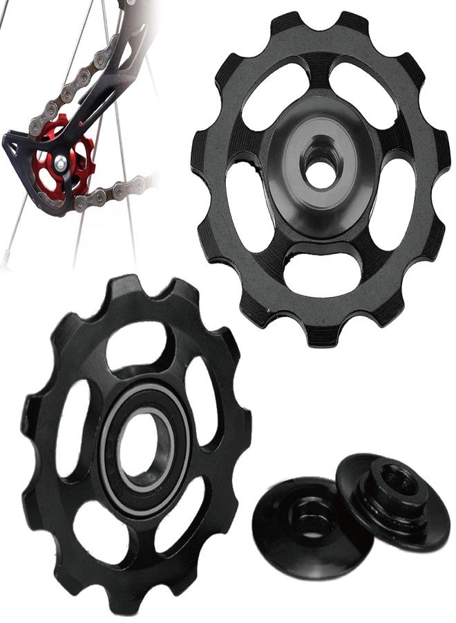 VANSIHO Jockey Wheel Pulley for Shimano Sram MTB Road Bike Derailleur 11T 3/32'' (Black) - Image 1