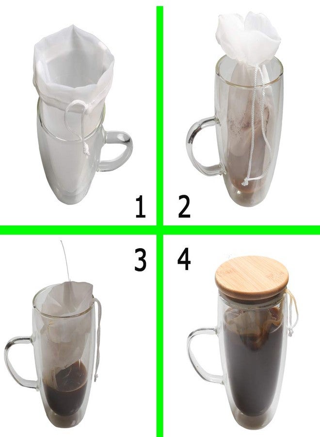Tinkee 1 Pack Cold Brew Coffee Bag,120 Micro Food Grade Nylon Ultra Fine Mesh, 8.6x5 inch Reusable Cold Brew Coffee Filter with Seamless Bottom, Coffee Maker - Image 4