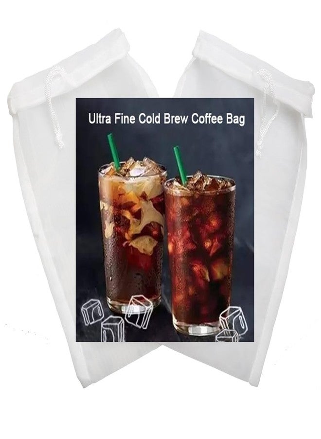 Tinkee 1 Pack Cold Brew Coffee Bag,120 Micro Food Grade Nylon Ultra Fine Mesh, 8.6x5 inch Reusable Cold Brew Coffee Filter with Seamless Bottom, Coffee Maker - Image 1