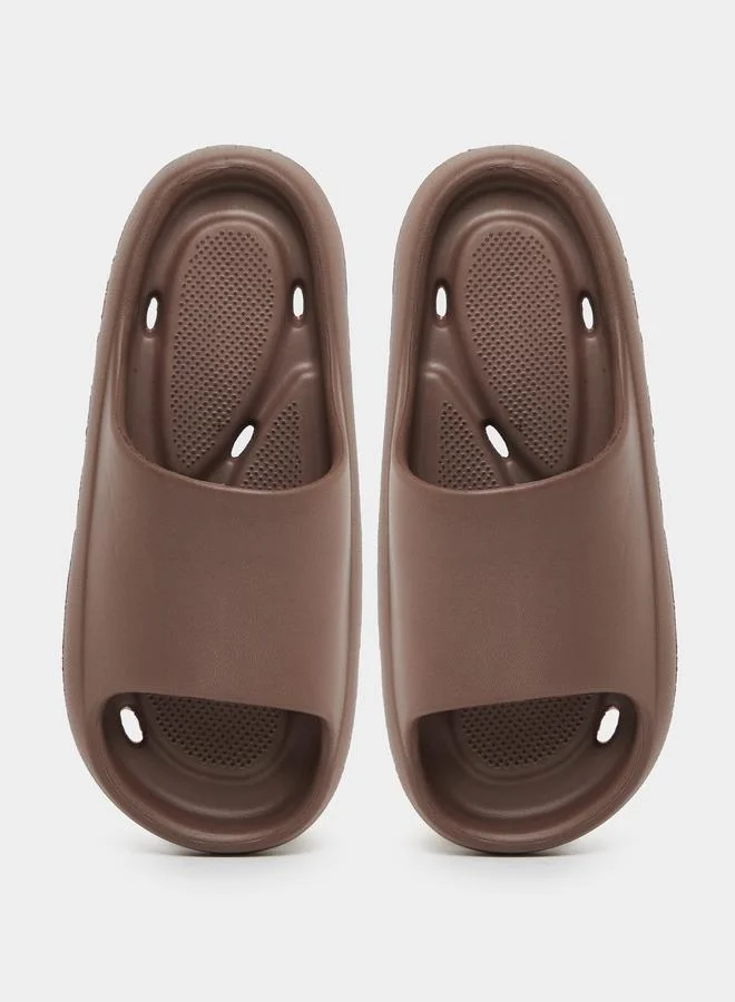 Styli Styli Plain Open Toe Slip-On Slides