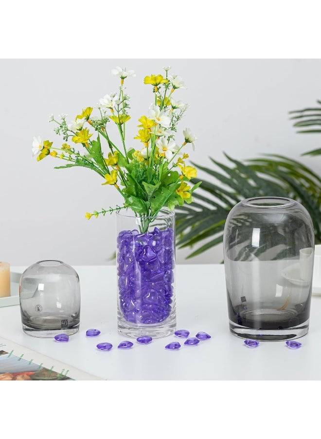 AiFanS 225PCS Purple Heart Shaped Marbles  Acrylic Heart Gems for Vase Fillers Table Scatter Home Dcor  Centerpieces Perfect for Valentines Day Decorations - Image 5