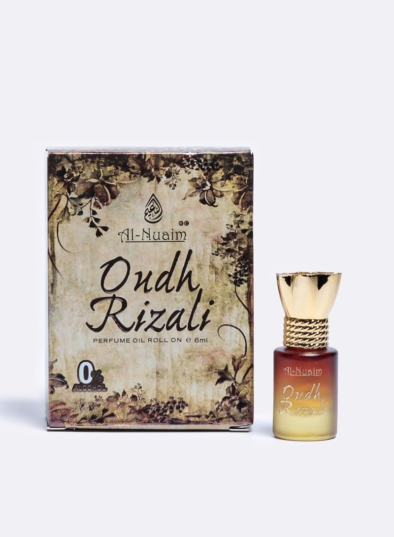 Al Nuaim Oudh Rizali 6ml Attar For Men | Alcohol Free Attar Roll On | Concentrated Perfume Oil | Luxury Scent with Premium-Grade Oriental Attar - Image 2