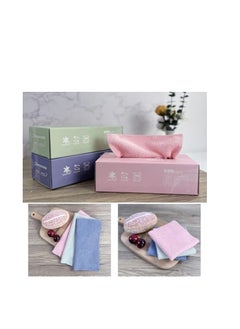 Generic Microfiber Cleaning Cloth  Reusable Microfiber Cleaning and Drying Wipes With Dispenser Box Multicolor  - Image 2
