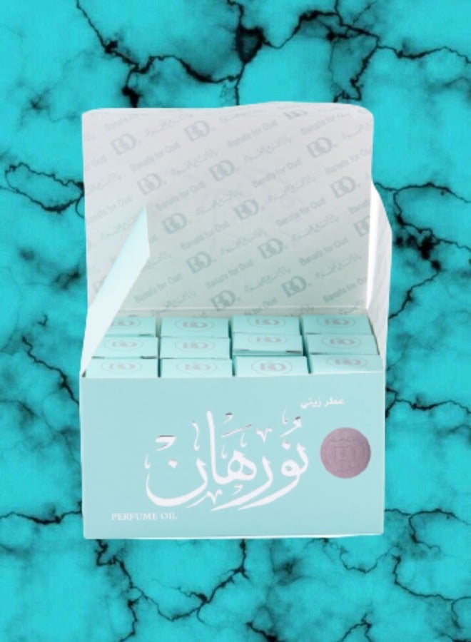 Banafa 12 Pieces Nurhan Green Perfume Oil 3 ml - Image 1