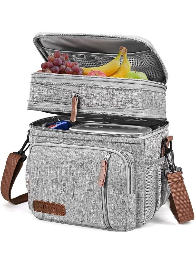 Insulated Lunch Bag For Men and Women - Grey - Image 1