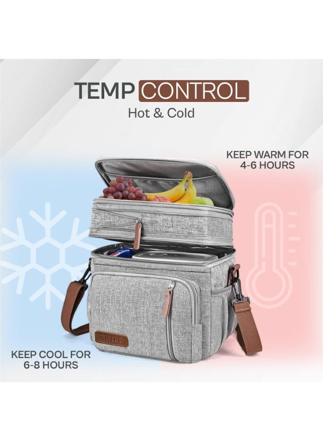 Insulated Lunch Bag For Men and Women - Grey - Image 4