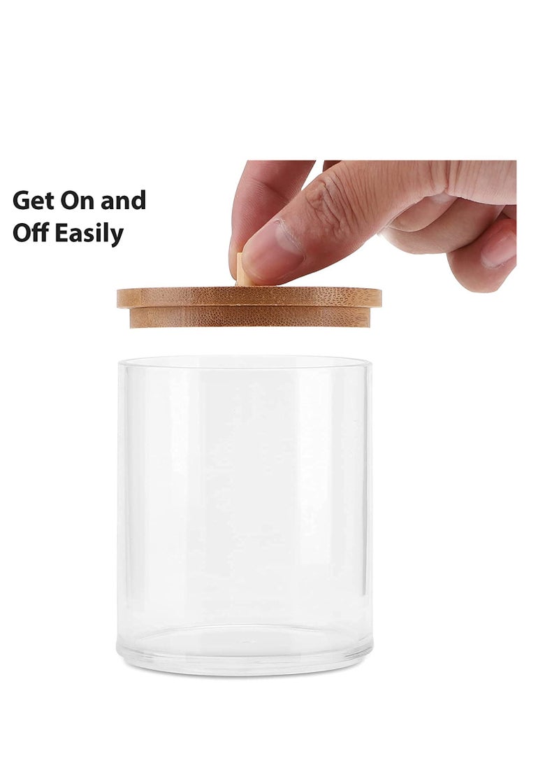 Barakah Qtip Holder, Acrylic Dispenser Bathroom Tank Suitable For Cotton Balls, Cotton Swabs, Cotton Round Pads, Dental Floss, Bathroom Accessories Storage And Storage (2 Pieces) - Image 5