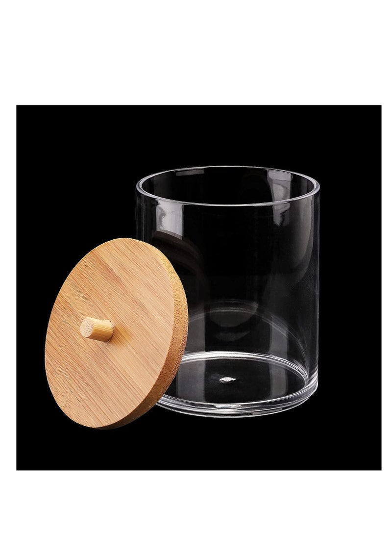 Barakah Qtip Holder, Acrylic Dispenser Bathroom Tank Suitable For Cotton Balls, Cotton Swabs, Cotton Round Pads, Dental Floss, Bathroom Accessories Storage And Storage (2 Pieces) - Image 4