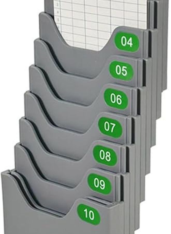 Black Expandable Time Card Rack Lightweight Multifunctional for Office Indoor Outdoor Attendance Management - Image 4