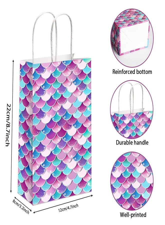 تفكس جيه 16 كيس هدايا لحفلات أميرات حورية البحر - أكياس هدايا لحفلات أعياد الميلاد وحفلات استقبال المولود الجديد بطابع تحت الماء - Image 2