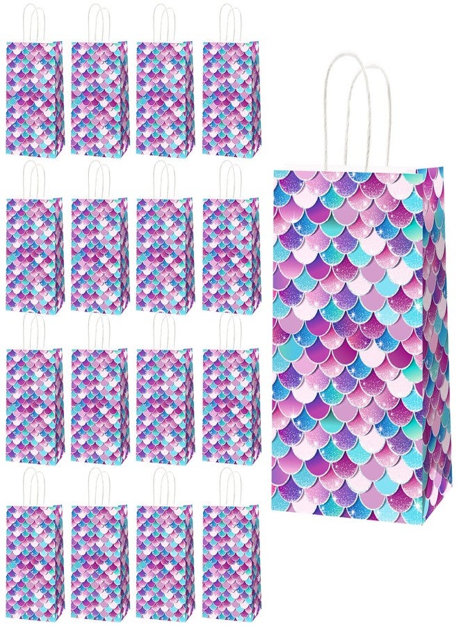 تفكس جيه 16 كيس هدايا لحفلات أميرات حورية البحر - أكياس هدايا لحفلات أعياد الميلاد وحفلات استقبال المولود الجديد بطابع تحت الماء - Image 1