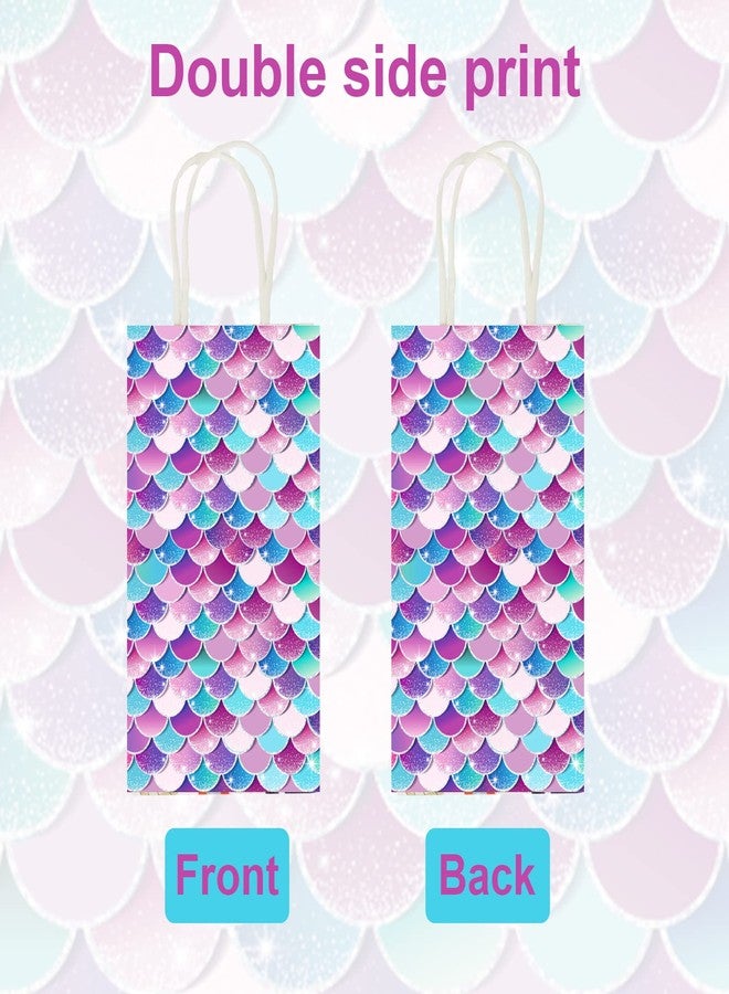 تفكس جيه 16 كيس هدايا لحفلات أميرات حورية البحر - أكياس هدايا لحفلات أعياد الميلاد وحفلات استقبال المولود الجديد بطابع تحت الماء - Image 3