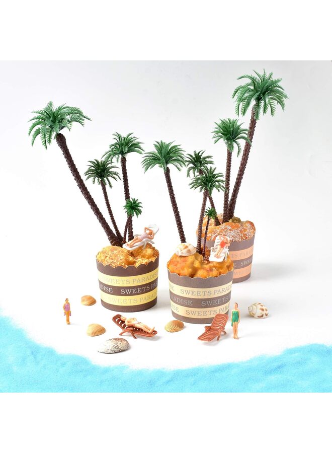 Palm Tree Model Trees, Miniature Palm Trees Fake Plastic Trees with No Stands for DIY Scenery Landscape Cake Decoration?20PCS?2.1" - 7.4" ? - Image 5