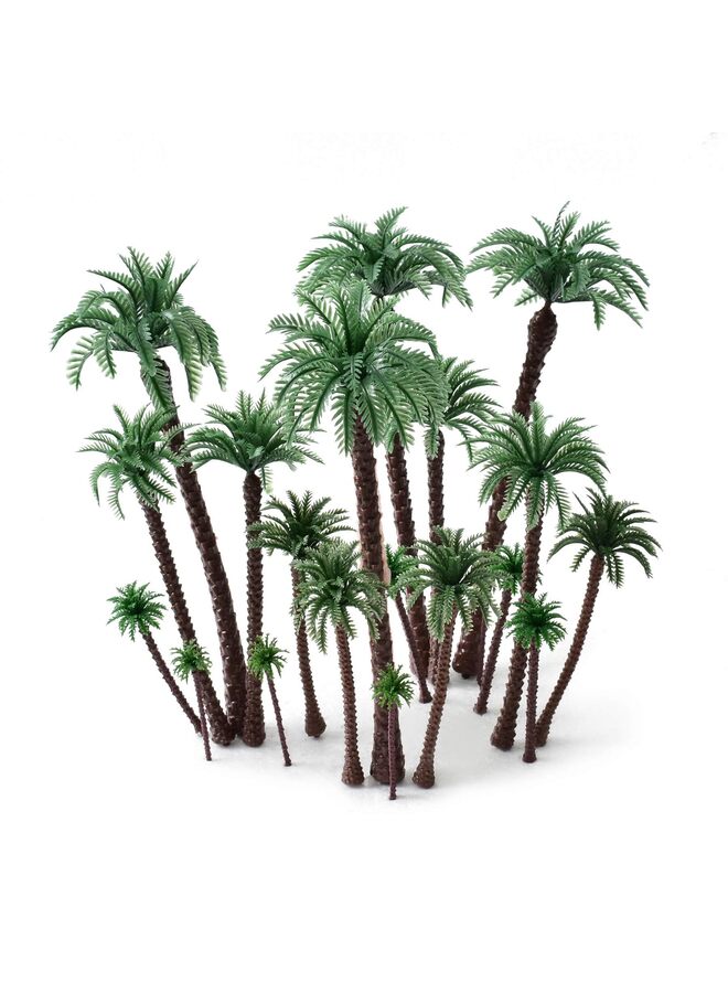 Palm Tree Model Trees, Miniature Palm Trees Fake Plastic Trees with No Stands for DIY Scenery Landscape Cake Decoration?20PCS?2.1" - 7.4" ? - Image 1