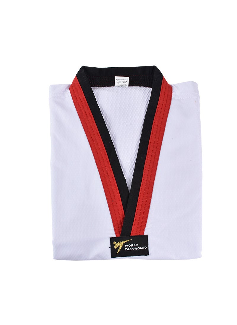 Generic Embroidered Poly-Cotton Taekwondo Uniform for Kids  Adults White 