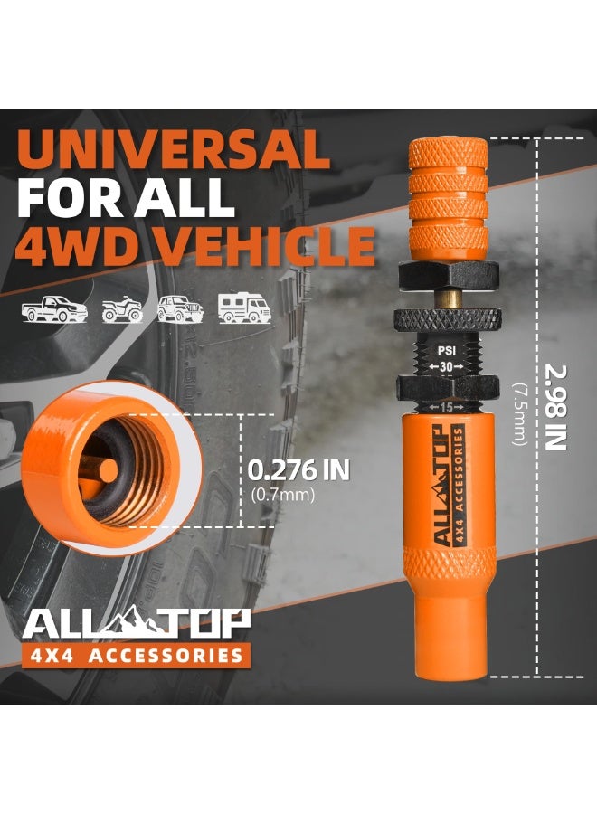WALALLA Professional Auto-Stop Tire Deflator Kit (4-Piece) - Precision 10-30 PSI Adjustment with Locking Valve Caps, Ultimate Off-Road Air Down Tool for 4x4 Vehicles - Image 5