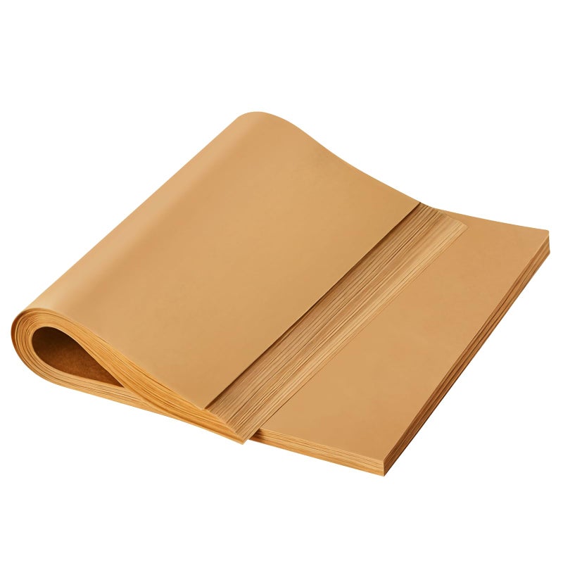 TROUSKAIG 100pcs 12x16 inch Unbleached Parchment Paper Sheets for baking, Heavy Duty Precut Parchment Paper Half Sheet Pans, Brown Non-Stick liners for Oven, Cooking & Wrapping Food, Air Fryer Liners - Image 1
