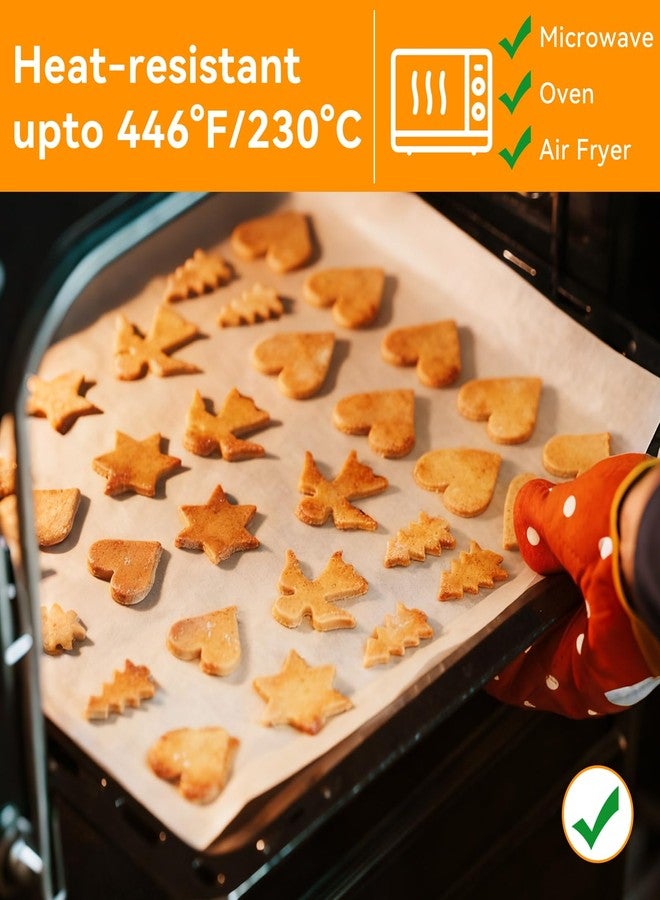TROUSKAIG 100pcs 12x16 inch Unbleached Parchment Paper Sheets for baking, Heavy Duty Precut Parchment Paper Half Sheet Pans, Brown Non-Stick liners for Oven, Cooking & Wrapping Food, Air Fryer Liners - Image 3