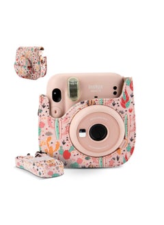 O Ozone Case for Fujifilm Instax Mini 11/12 Case PU Leather Instant Camera Cover with Adjustable Strap [ Designed Cover for Fujifilm Instax Mini 11/12 Instant Camera Bag ] - Cactus Pink  - Image 1