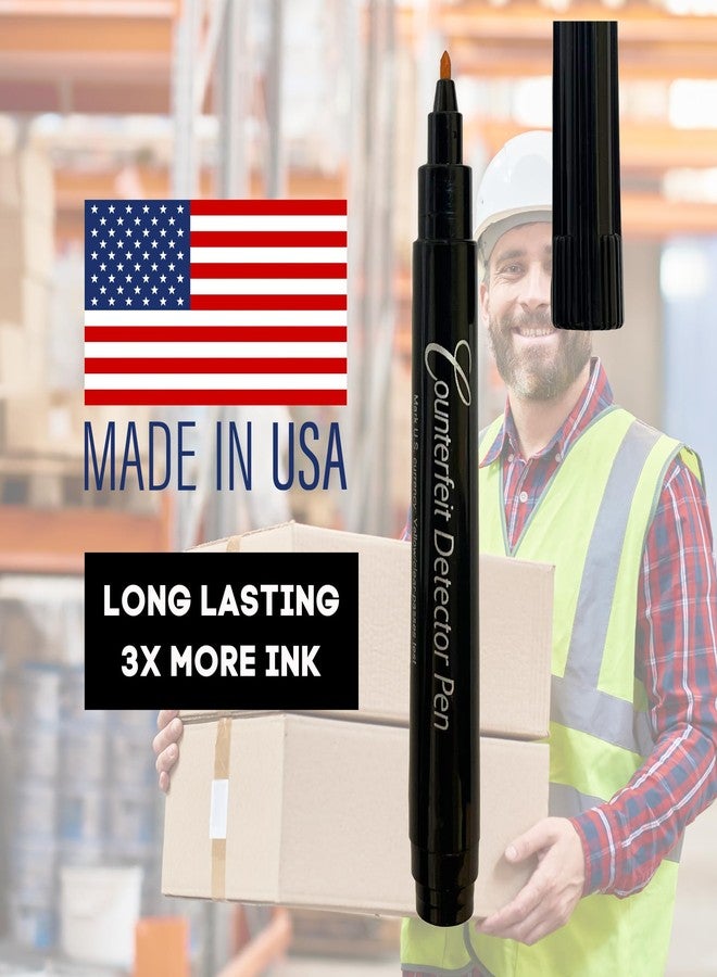 Dri Mark قلم كشف العملات المزيفة Dri Mark CFD5PK، صنع في الولايات المتحدة الأمريكية، حبر أكثر بثلاث مرات، حجم الجيب، مدقق العملات المزيفة - جهاز اختبار لمنع فقدان الأموال وحماية من الاحتيال للعملة الأمريكية (عبوة من 5) - Image 4